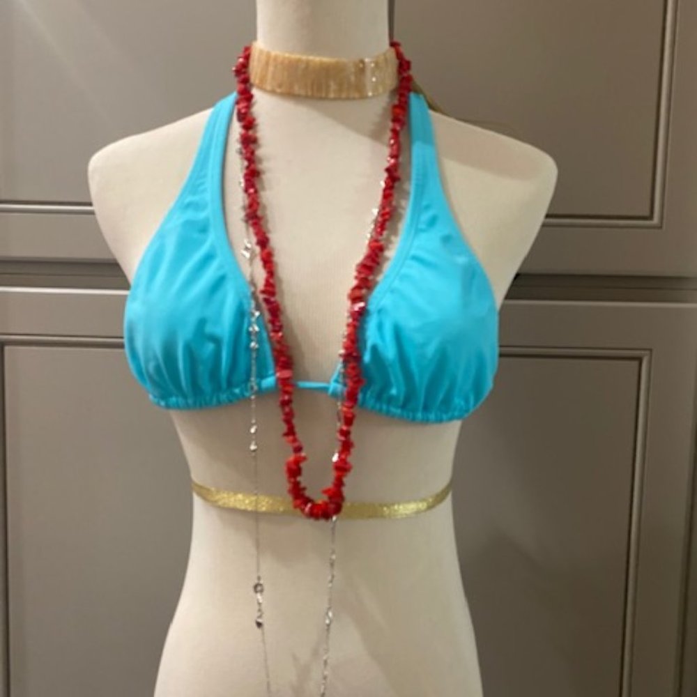Long Red Island Layering Necklace